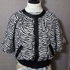 5/$25! Zebra Bomber Jacket